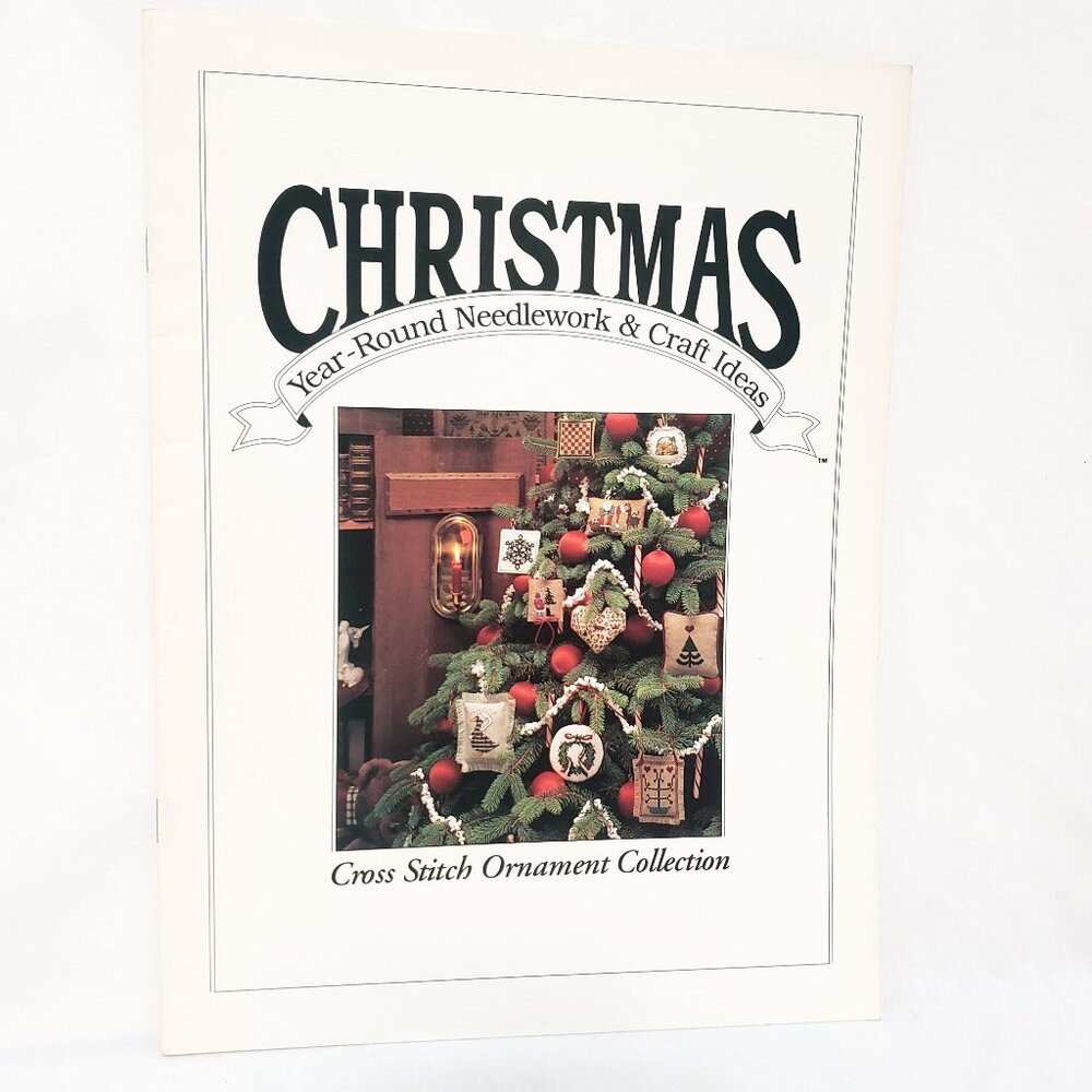 Christmas Year Round Needlework Craft Ideas Cross Stitch Booklet 1990 Ornaments